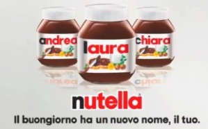 Fig.4 Personalized Nutella jars http://www.ilfattoalimentare.it/ferrero-personalizza-vasetti-nutella-nome-etichetta-boom-spagna-francia-belgio.html